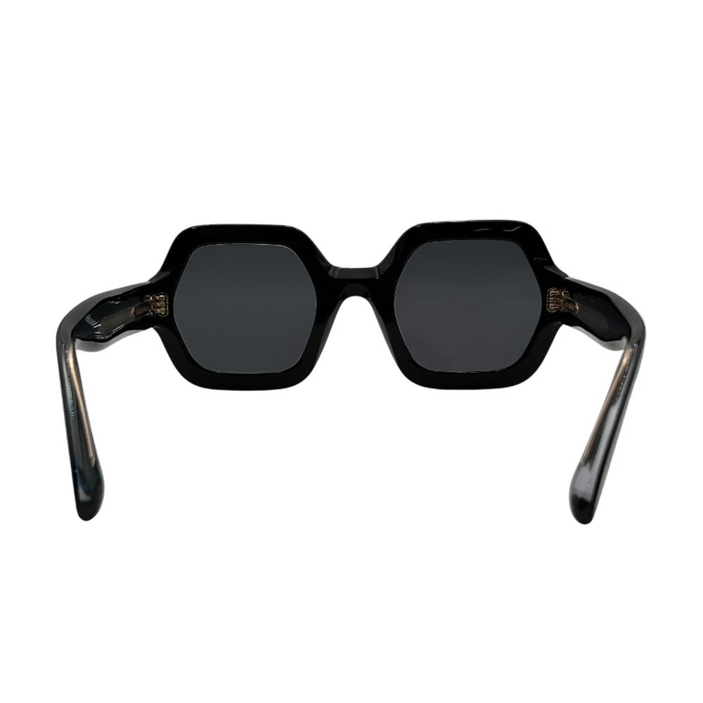 Isabel Marant Sleek Black Hexagon-Frame Acetate Sunglasses - Picture 4 of 9